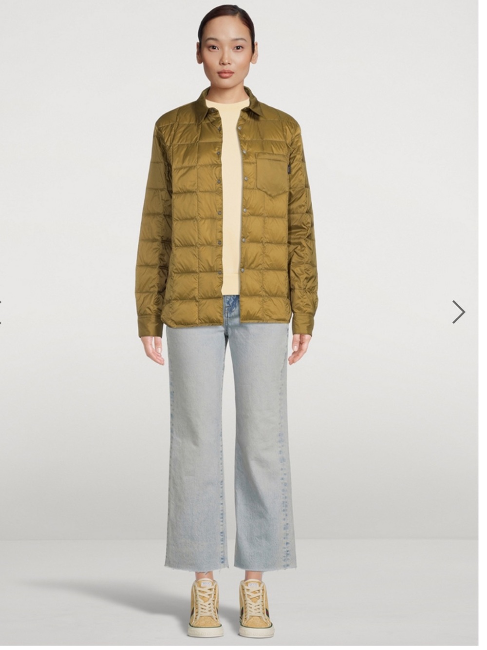 Taion Lightweight Quilted Down Shirt Jacket